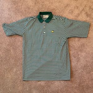 Augusta National Golf Shop Masters Green White Stripe Polo Medium